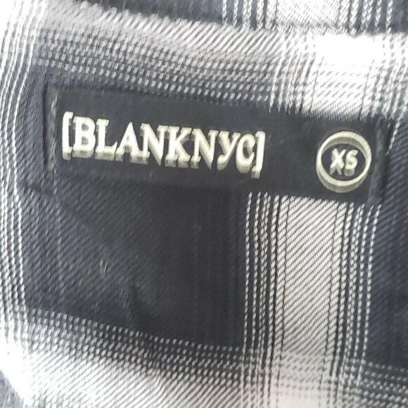 Blank NYC Plaid Duster Button Down Shirt XS NWT - Picture 7 of 11